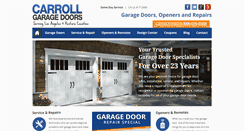 Desktop Screenshot of carrollgaragedoors.com