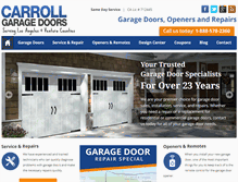 Tablet Screenshot of carrollgaragedoors.com